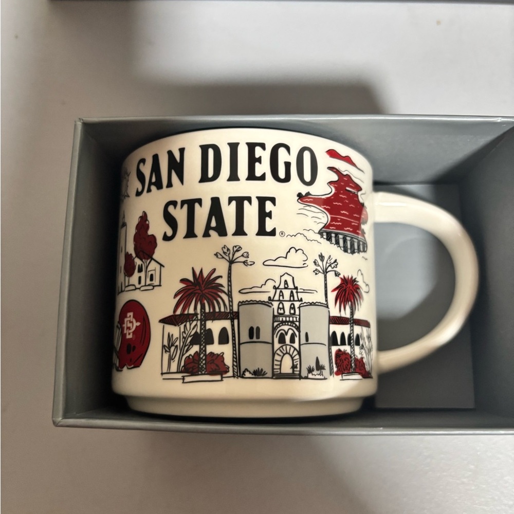 Starbucks San Diego State Mug - Red and White Design